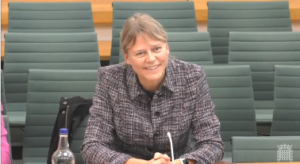 Dr Mette High giving evidence to the Scottish Affairs Committee